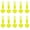 fluorescent yellow, variant on 10PCS Bright Color Heart Shape Luggage Labels, Customizable and Easy Identification For Travelers And Students