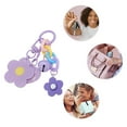 thumbnail image 3 of Unique Bargains 1 Pc Stylish Flower Handbag Charm Bag Accessories Purple, 3 of 5