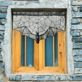 thumbnail image 7 of Eoperou Halloween Curtain: Bat Spider Web Black Lace Haunted House Party Window Valance, 7 of 7