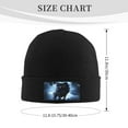 thumbnail image 3 of Junzan Night Scene Of Wolves Mens Winter Hats Thick Knit Cuff Beanie Cap Beanie Hat, 3 of 7