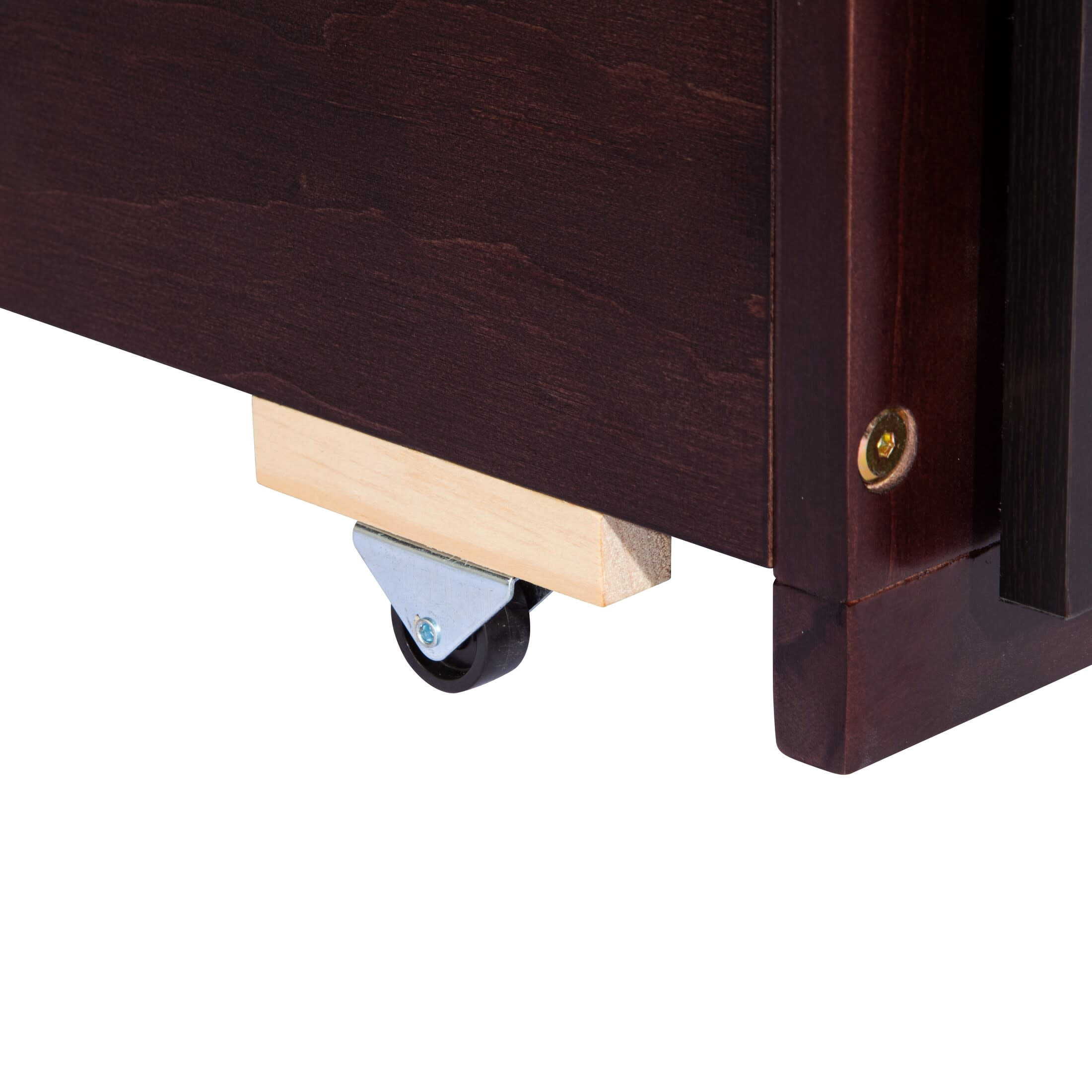 Noble House Nestin Twin Bed Frame with Trundle and Three Storage Drawers, Solid Pine Wood Frame, Espresso