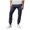 Navy, variant on Men's Patchwork Pocket Full Length Sports Fitness Pants Black XXXL