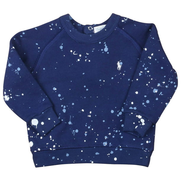 Polo RL Infant Boy's All Over Paint Splatter Pullover Sweater