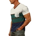 thumbnail image 6 of CONZONE Men's Tshirts Short Sleeve T-Shirts for Men Casual Striped V Neck Lightweight Tees Cozy Summer Tops, 6 of 9