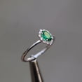 thumbnail image 3 of Emerald Ring, 925 Silver Women Ring, Gorgeous Emerald Jewelry, Silver Emerald Engagement Ring, Mother's Day Gift Ring, Wedding Ring, 3 of 5