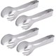 thumbnail image 1 of Serving Tongs 8-Inch Stainless Steel Salad Tongs Fork and Spoon Tongs, Set of 4, 1 of 4