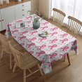 thumbnail image 2 of Pink Breast Cancer and Pioneer Flower Rectangle Tablecloth 60"x84",Waterproof Polyester Rectangle Table Cloth, Wipeable Spillproof Polyester Tablecloth for Dining, Camping, Indoor and Outdoor, 2 of 5