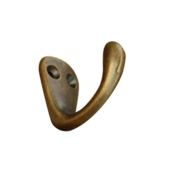 Brass Clothes Hat Belt Solid Hooks Vintage Wooden Door Back Closet Wall Hanger Home Decoration