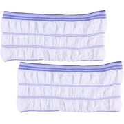 2PCS Postpartum Underwear Carer High Waist Disposable Maternity Mesh Pants Size L (Blue)