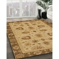 thumbnail image 3 of Ahgly Company Machine Washable Indoor Square Abstract Orange Area Rugs, 3' Square, 3 of 7