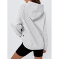 thumbnail image 5 of Womens Oversized Hoodies Comfy Sweatshirts Fall Fashion Outfits Casual Tops Fleece Clothes Gray XXL, 5 of 8