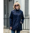 thumbnail image 3 of Fanient Women's Waterproof Rain Jacket Lightweight Windbreaker Jacket Long Hooded Rain Coats Trench Coat for Women, 3 of 8