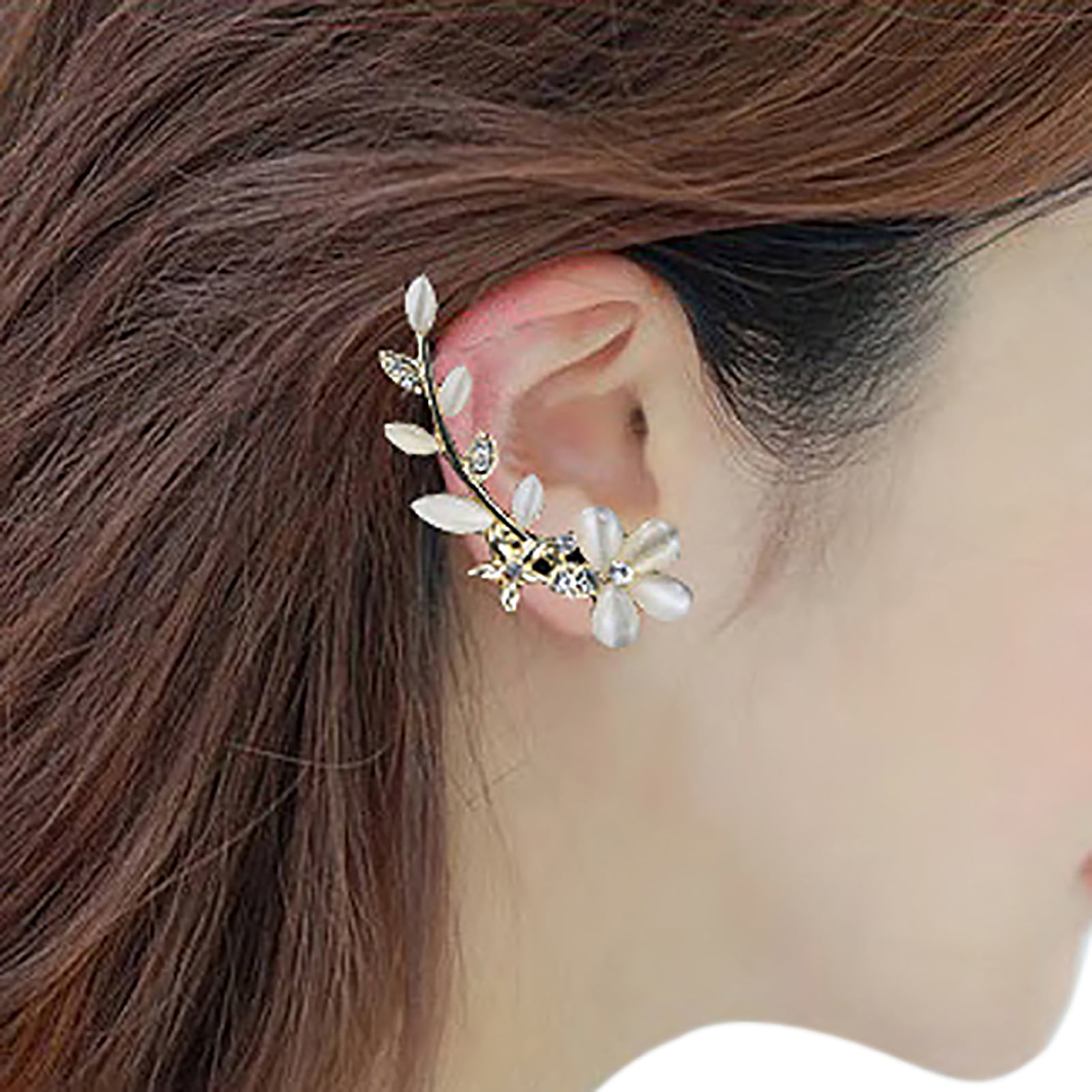 Women Without Piercing Fashion Earrings Rhinestone Earrings No Pierced Ear Clips Romantic Earrings Jewelry