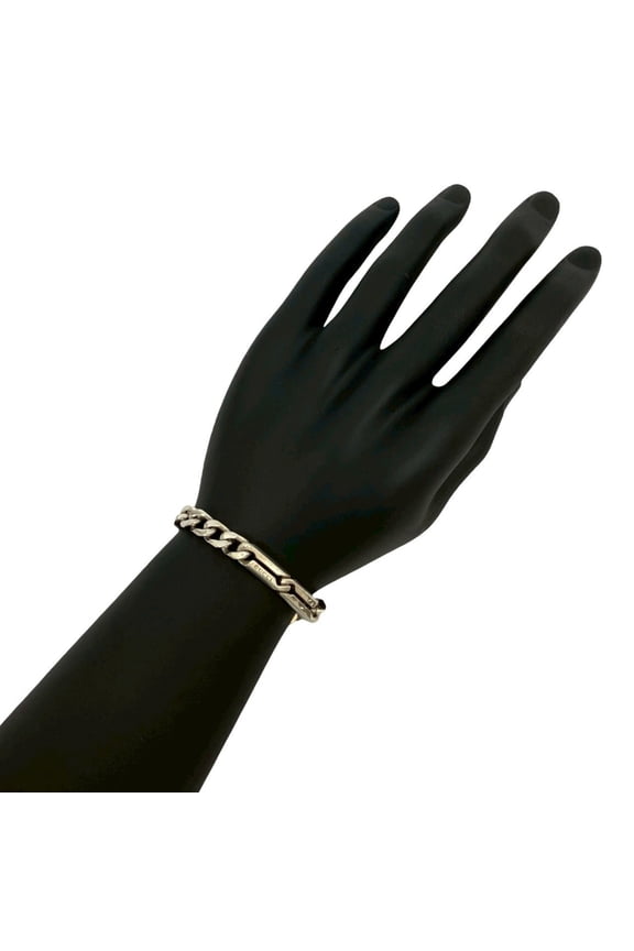 Pre-Owned GUCCI Knot Infinity Bracelet Logo Silver 925 Chain 02330 (Good)