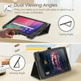 thumbnail image 3 of Fintie Case for Samsung Galaxy Tab A 8.0 2019 Without S Pen Model (SM-T290 Wi-Fi, SM-T295 LTE), Slim Vegan Leather Folio Stand Cover, Black, 3 of 7