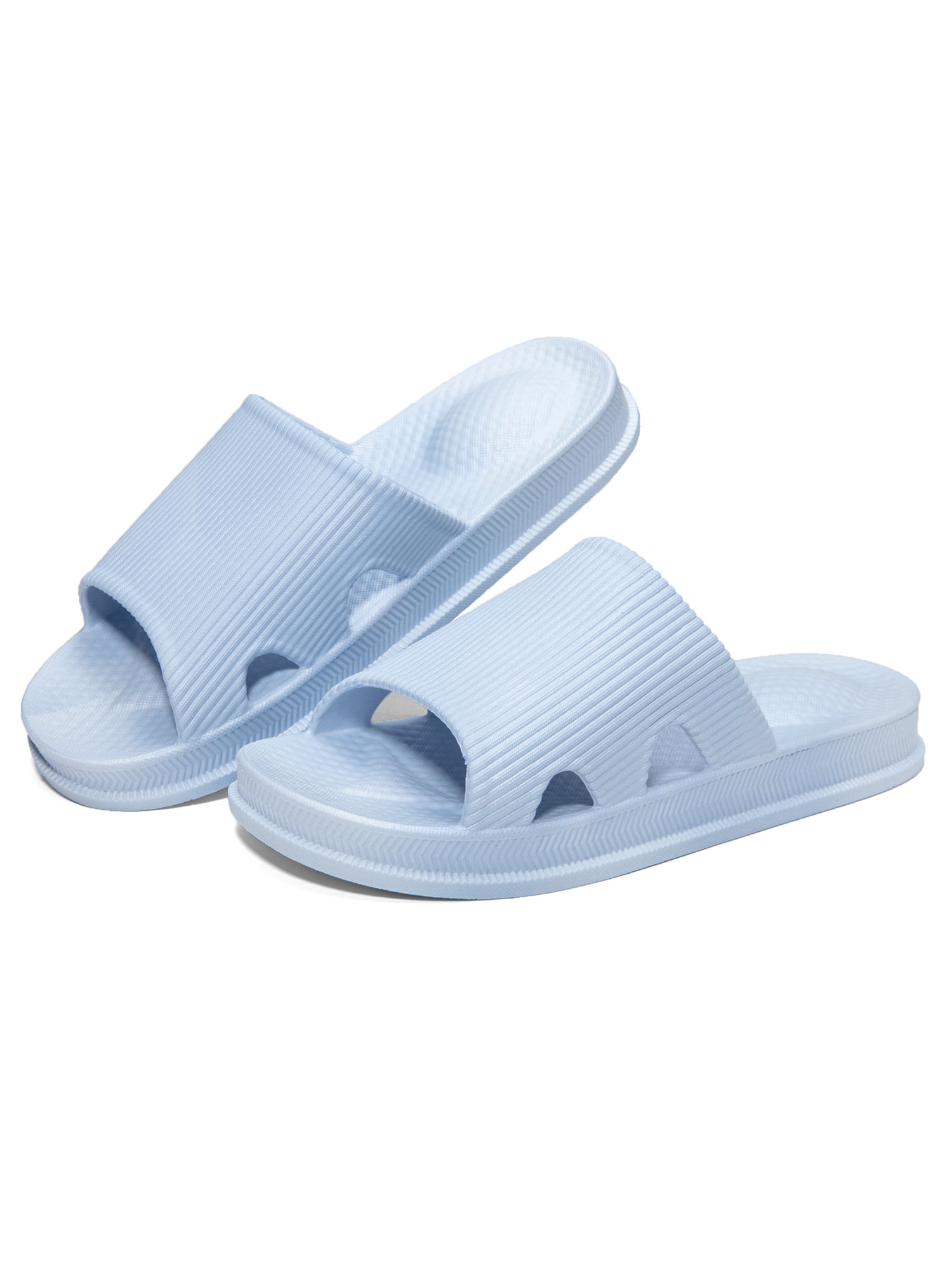 Men's/Women's Slippers Sliders Flip Flops Beach & Pool Shoes with Massage Point Slide Slip On Shower Sandals Shoes Open Toe Summer Mules Fitness Shoes Non-Slip Poolside,6 Colors 3-9.5UK 