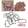 thumbnail image 5 of GARENDE 4x10pcs Thread Locking Carabiner, Stainless Steel Carabiner D Shape Buckle Pack, Stainless Steel Threaded Quick Link, Suit for Home, Camping, Climbing 4 Pcs, 5 of 9