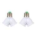 thumbnail image 4 of E27 macho a 2 hembra en forma de Y LED bombilla base adaptador divisor lámpara soporte zócalo ER natural, 4 of 7