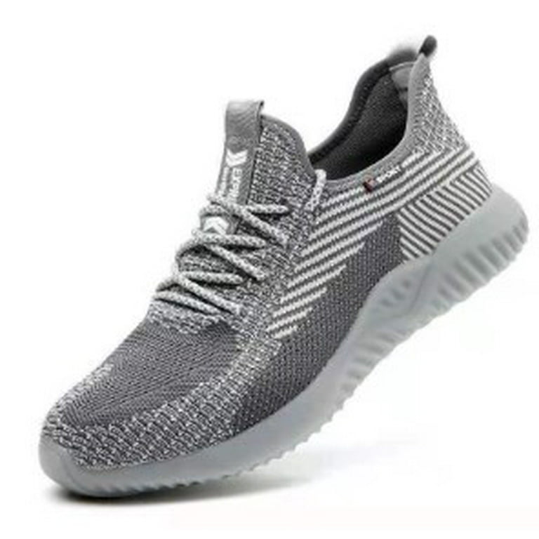 Steel Toe Shoes for Men Comfortable Safety Shoes Non Slip Steel Toe Sneakers Warehouse Industry Contstruction Mens Work Shoes Walmart