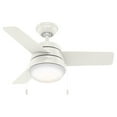 thumbnail image 1 of Hunter Fan Company Aker 36 Inch Indoor Ceiling Fan with LED Light Kit, White, 1 of 6