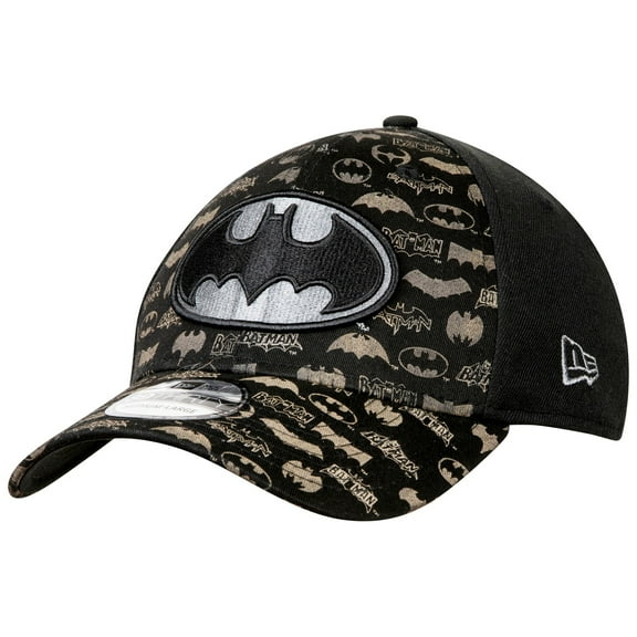 Batman New Era Laser Etched All Over Logos 39Thirty Hat-Medium/Large