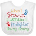 thumbnail image 3 of Inktastic Firefighter Like Mommy Boys or Girls Baby Bib, 3 of 4