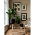 thumbnail image 6 of Set of 3 Poly Rattan Planter Baskets with Wooden Legs, Black Rope Textured Indoor Outdoor Planters for Living Room Corner Entryway, 6 of 6
