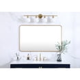 thumbnail image 2 of Soft corner metal rectangular mirror 30x48 inch in Brass, 2 of 5