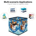 thumbnail image 2 of Corgi Foldable Storage Baskets with Handle, 10.8"x10.5"x10.6" Cube Organizer - Large Capacity Storage Bin Cubes, 2 of 6