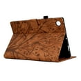 thumbnail image 5 of SaniMore Case for Samsung Galaxy Tab A8 Case 10.5" 2022 SM-X200/X205, PU leather Embossed Tree with Auto Sleep/Wake Pen Holder Card Slots Anti-slip Strip Flip Folio Wallet Business Cover, Brown, 5 of 9