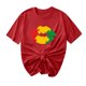 thumbnail image 5 of Camiseta de Cuello Redondo Impresa Nueva Moda Casual de Manga Corta de las Mujeres, Mezcla Ligera de Poliéster para la Primavera, 5 of 6
