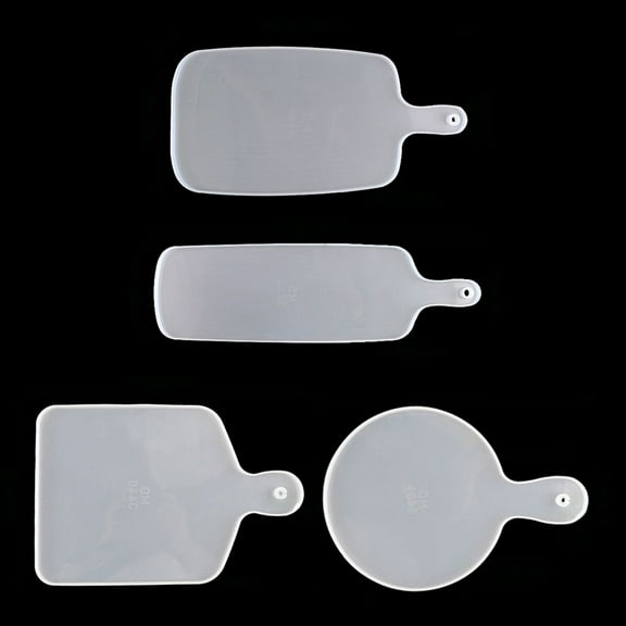 YIEMEEN 4 Pcs Thick Resin Tray Molds DIY Large Serving Handle Board Silicone Molds for DIY Resin Art Gifts Home Decoration