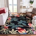 thumbnail image 2 of Safavieh Chelsea Collection HK296A Hand-Hooked French Country Wool Area Rug, 6' x 9', Black, 2 of 5