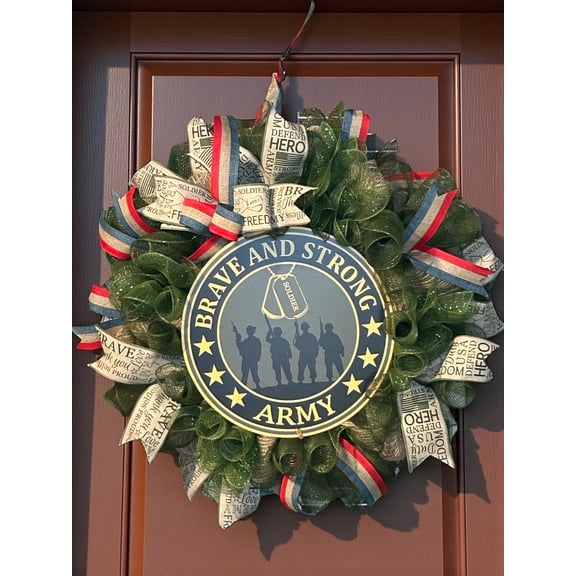 Army Wreath, Military Wreath, Veteran Gift, Patriotic