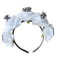 thumbnail image 2 of Diademas de flores rosas de moda para mujeres y niñas., 2 of 2