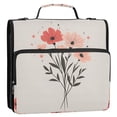 thumbnail image 5 of FORMRS Zipper Binder with Shoulder Strap 2-inch Ring 500 Sheet Capacity File Bag, Pink Flower, 5 of 5