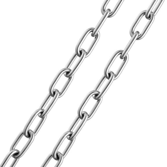 Boat Anchor Chain Stainless Steel Lead Chain 1/4" x 4' with Two Shackles