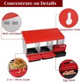 thumbnail image 4 of Poultry Feeder Chicken Feeder Automatic 3 Chicken Nesting Boxes for Laying Eggs, Galvanized Steel Hen Nesting Box, 4 of 7