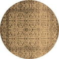 thumbnail image 1 of Ahgly Company Indoor Round Oriental Brown Industrial Area Rugs, 5' Round, 1 of 4
