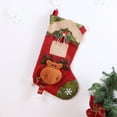 thumbnail image 6 of 1 PC Christmas Stocking 17.72" Large 3D Reindeer Christmas Stocking for Holiday Party Decor Gift, 6 of 6