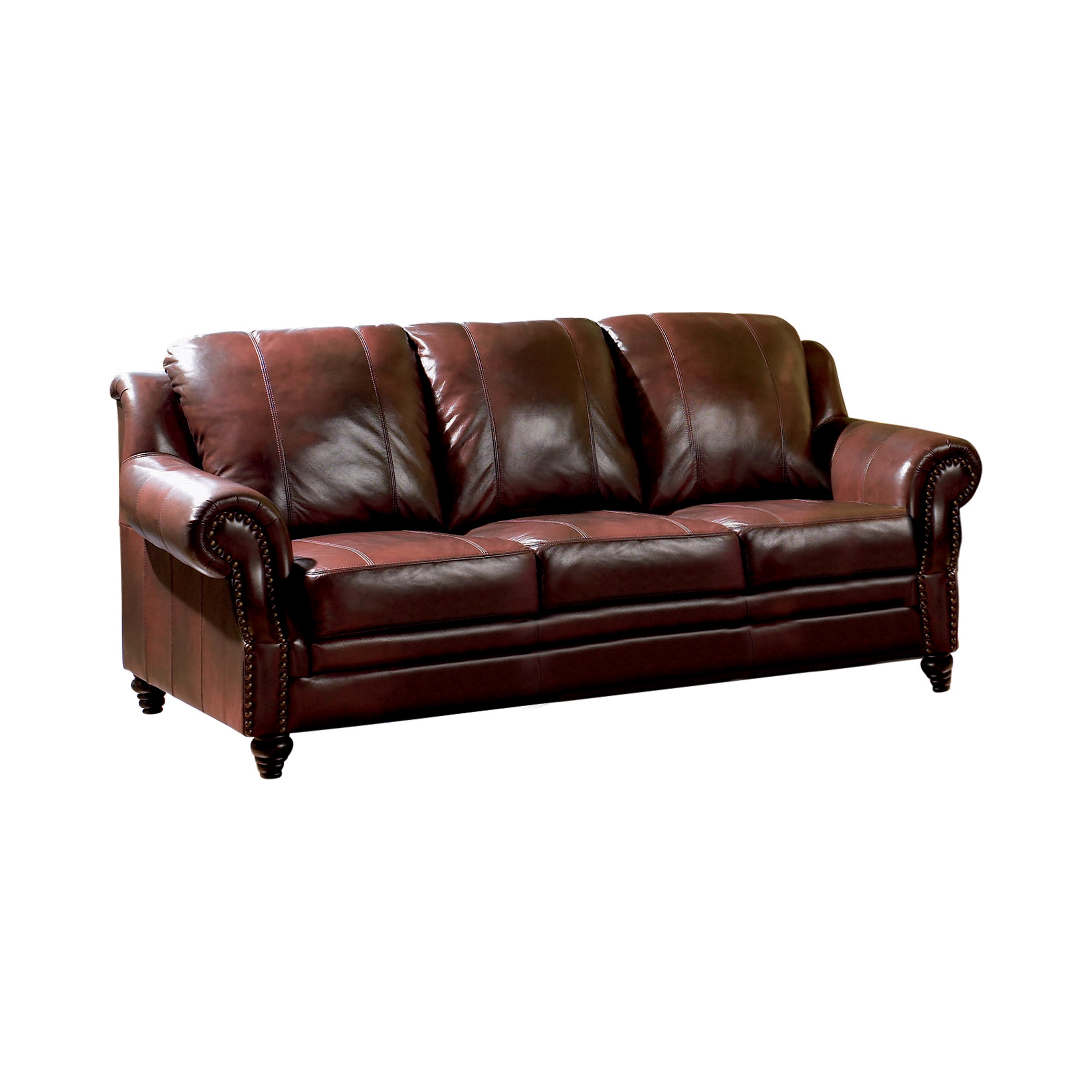 Coaster Leather SOFA, BURGUNDY, 100LEATHER 83.50 X 39.00 X 37.0