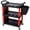 Black+Red1 + Plastic, variant on 3 Tier Rolling Auto Detail Cart With Wheels,With Panel & Hook,for Detailers Garage, Workshop, Repair Shop, Storage Tool, Yellow&Black