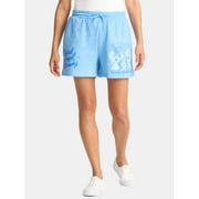 Disney Stitch Women’s Angel and Scrump Graphic Fleece Shorts, Sizes XXS-XXL