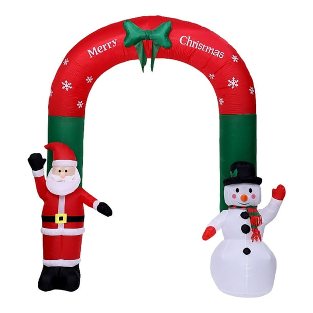 Arco Inflable Navideño Iluminado Strade Fareast Limited de 3,1 m de alto Decoración Navideña 110 V para Patio de Invierno