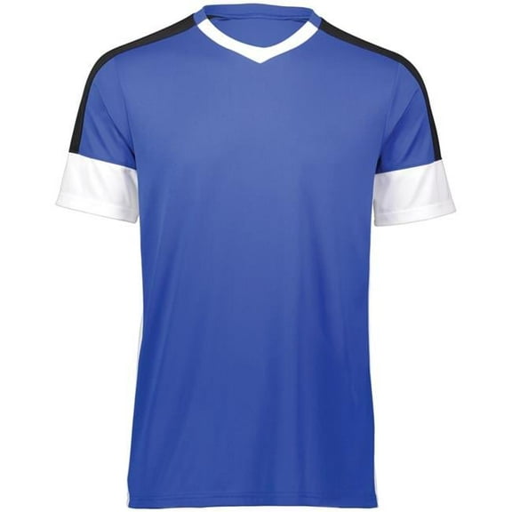 Youth Wembley Soccer Jersey - Royal, White & Black - Large