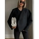 thumbnail image 3 of Chaqueta informal de manga larga para mujer, abrigo holgado con cuello redondo, ropa de calle elegante, otoño e invierno, 2024, 3 of 5