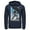 Navy Blue, variant on Men's Superman Strongest Hero Pose Pull Over Hoodie Black 2X Large