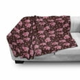 thumbnail image 3 of Animal Cartoon Soft Flannel Fleece Throw Blanket, Babyand Butterflies Flowers Animal Composition, Cozy Plush for Indoor and Outdoor Use, 50" x 70", Pale Pink Burgundy, by Ambesonne, 3 of 6