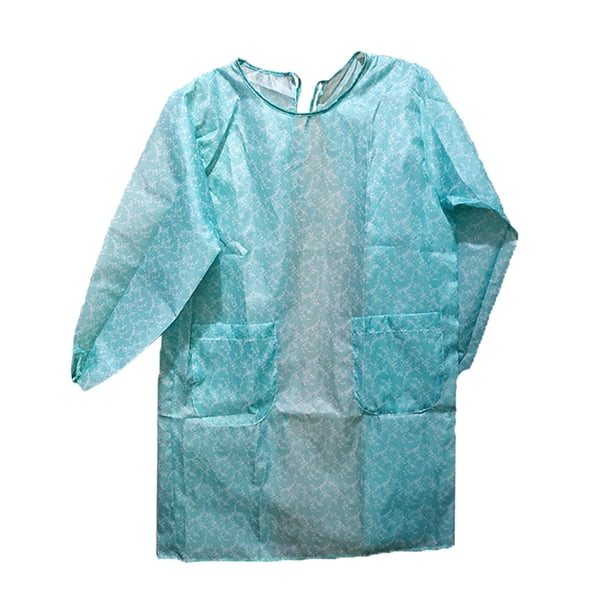 BRIGHTFUFU Delantal duradero con funda, impermeable, para el hogar, para adultos (azul)