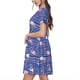 thumbnail image 2 of Disketp Flamingo para Vestido de Manga Corta para Mujeres, Vestidos de Verano para Mujeres, Casual y Holgado para la Playa, 2 of 6